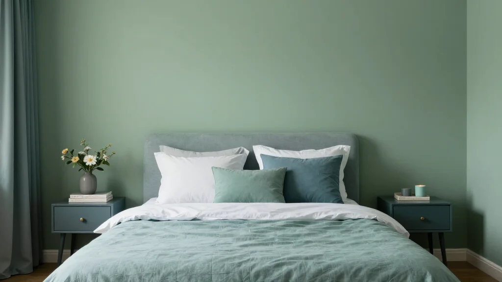 Complementary blue and orange color scheme in living room