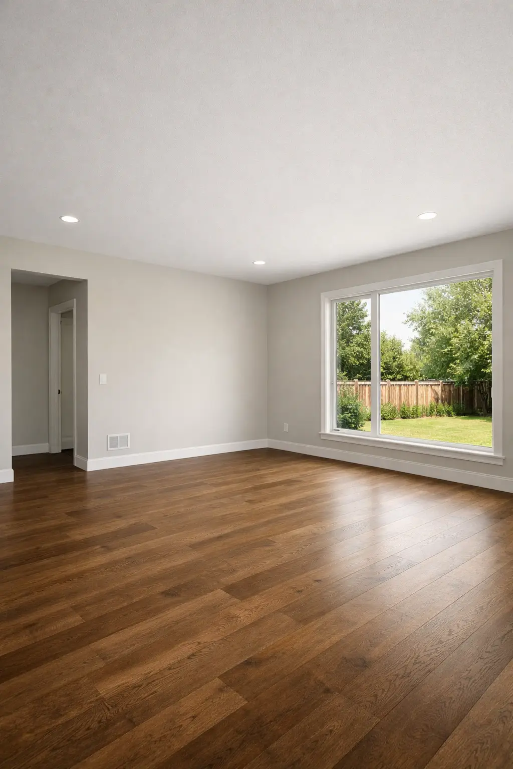 Original empty room before virtual staging